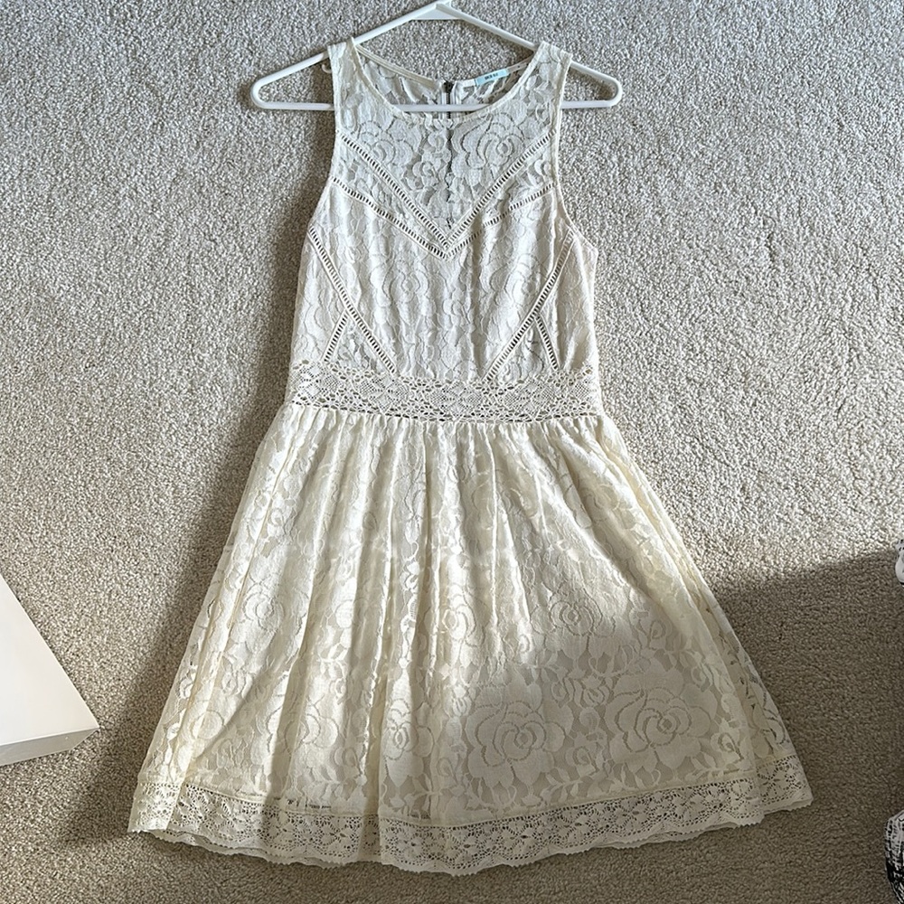 Cream lace dress